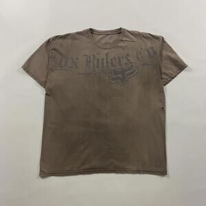 Y2K Faded Fox Racing Brown Tee